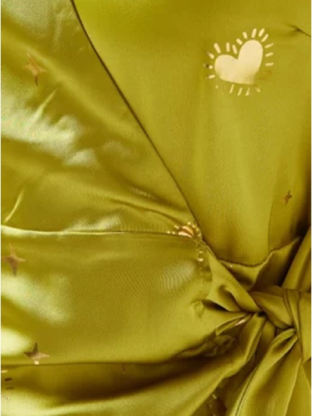 Never Fully Dressed Vienna Hearts Wrap Midi Dress in Satin Size 2 - Picture 7 of 13